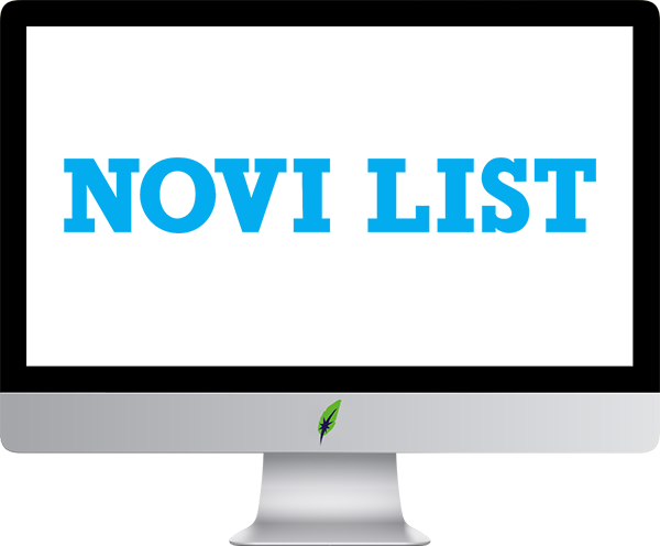 Afbeelding computerscherm met logo Novi list in kleur op transparante achtergrond - 600 * 496 pixels
